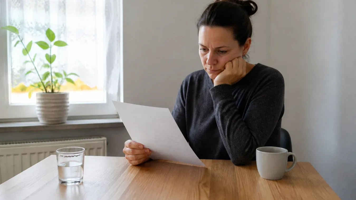 Žena pri notebooku overuje exekúciu v online registri