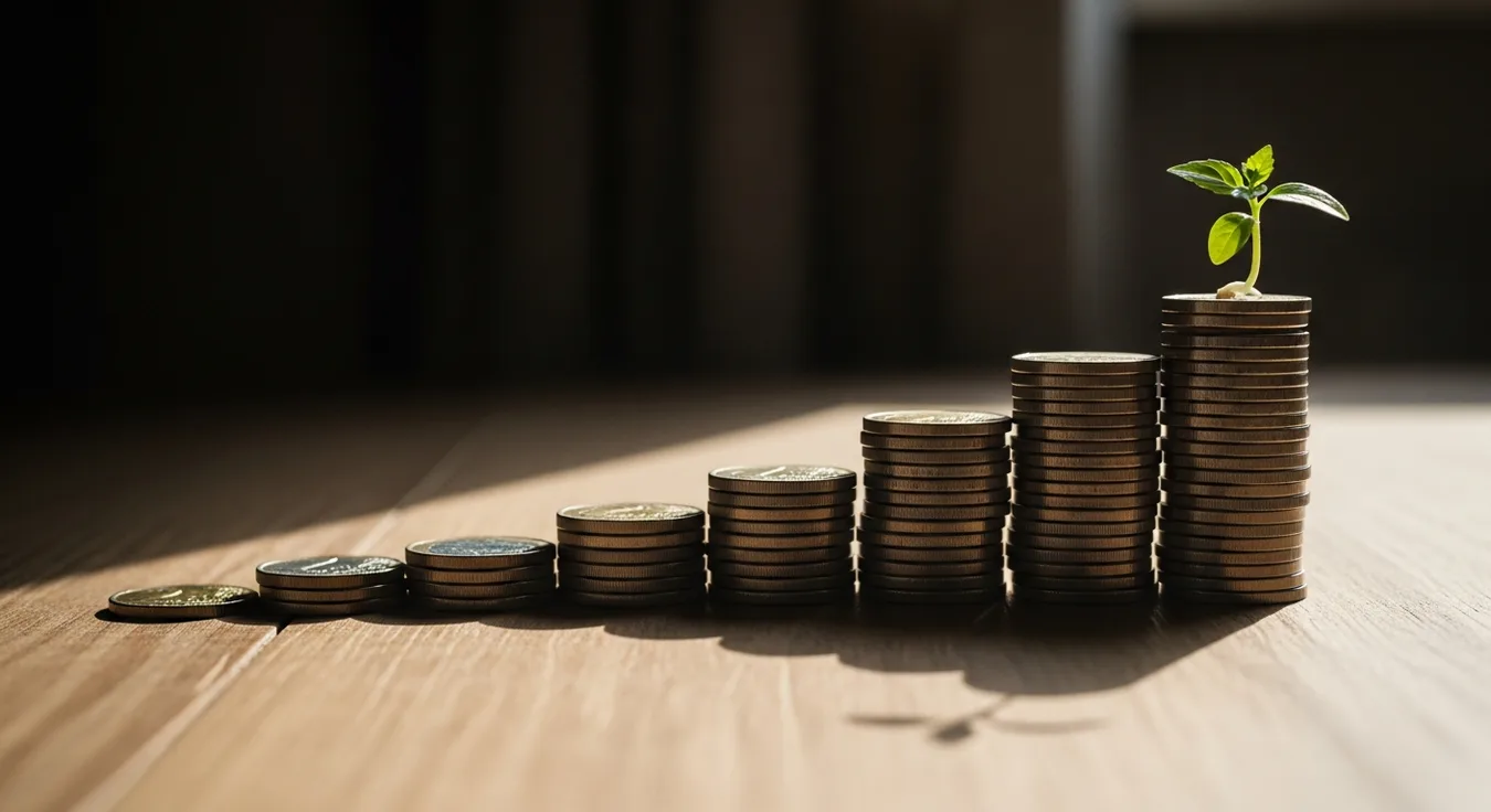 Eurobankovky a mince symbolizujúce zvýšenie dôchodku po valorizácii